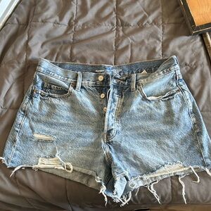High Rise Denim Shorts